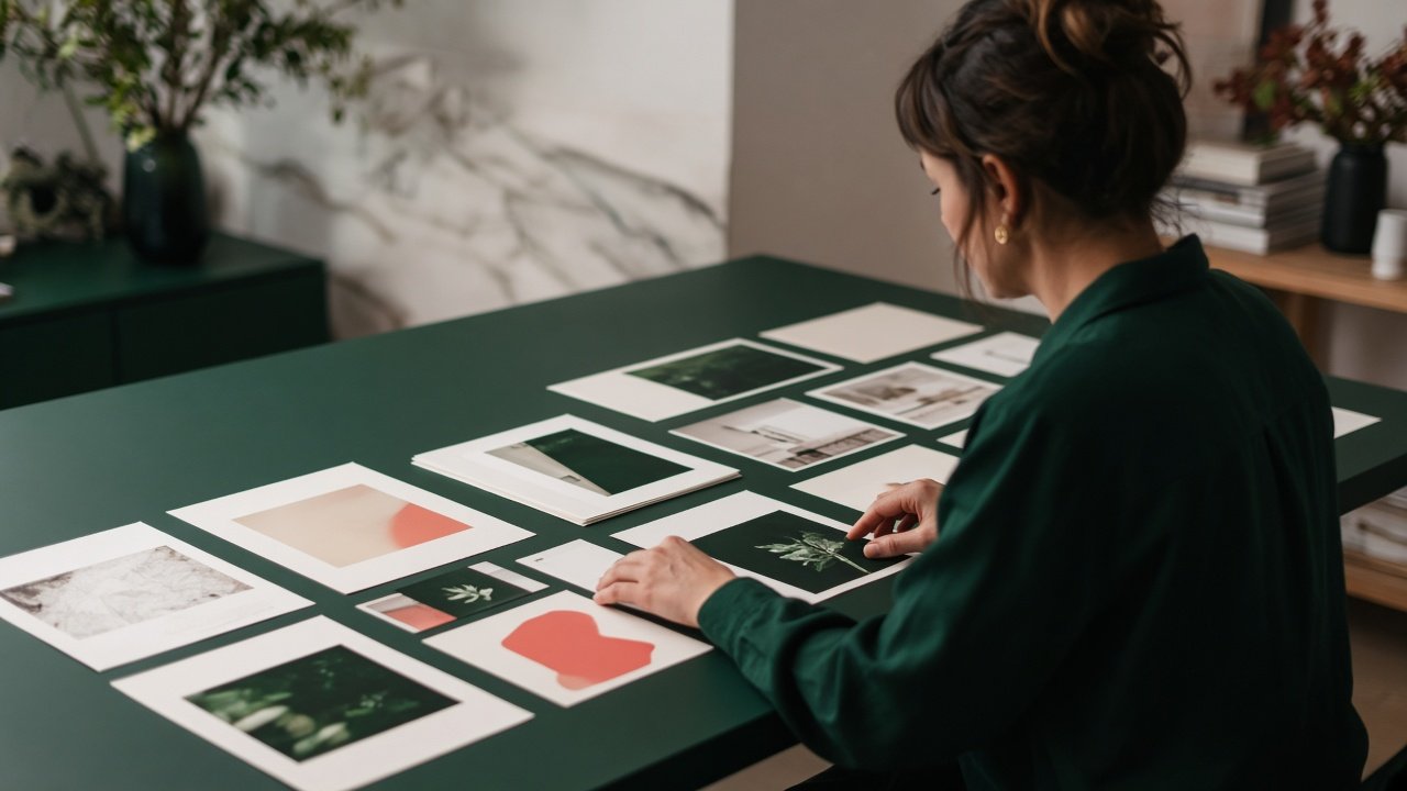 Creative workspace used for brand and content direction