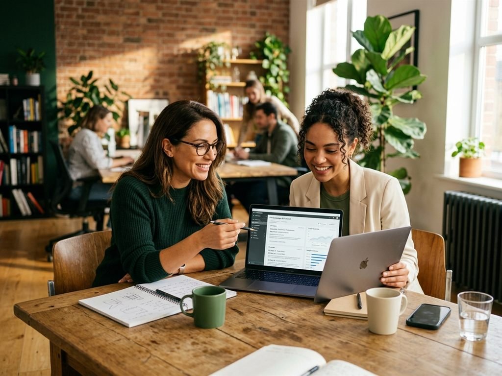 PPC strategists reviewing campaign targeting and ad variants